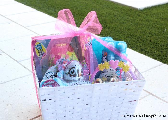 easter hatchimal basket
