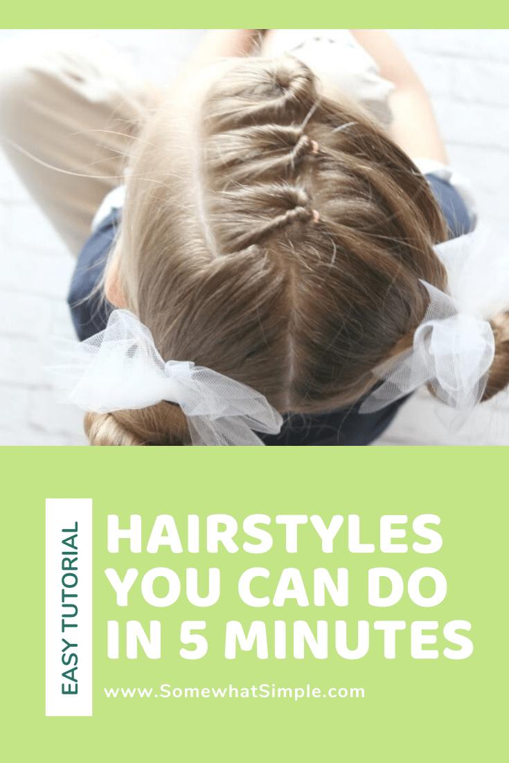 10 easy hairstyles for girls that won't add any extra prep time to your already crazy mornings! Each one of these are so simple they can be done in 5 minutes! #easygirlhairstyles #girlhairstylesforlonghair #girlhairstylesforweddings #easygirlhairstylesforschool #fastgirlhairstyles via @somewhatsimple