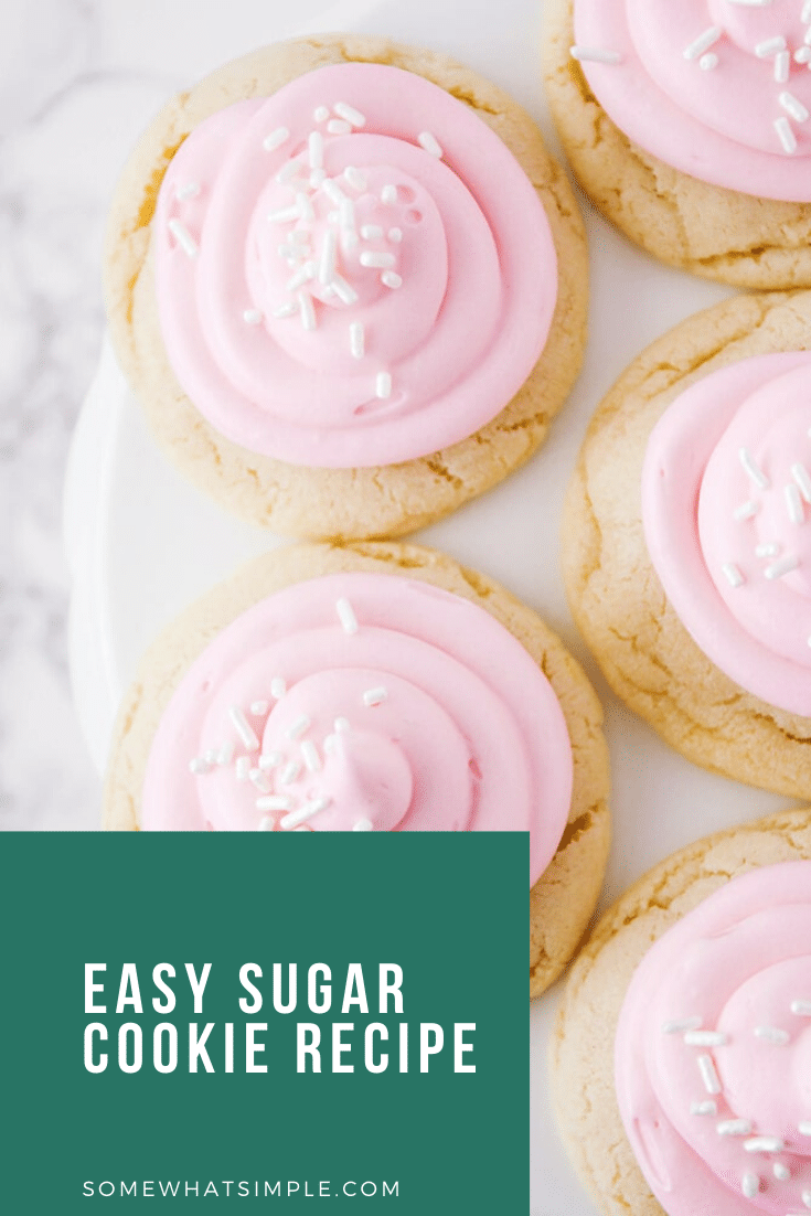 These easy sugar cookies are a favorite in our home! A no-chill recipe made with simple ingredients that comes together quickly! They're so easy, they only take 10 minutes from start to finish. #sugarcookiesfrosting #easysugarcookierecipe #10minutesugarcookies #bestsugarcookierecipe #nochillsugarcookies via @somewhatsimple