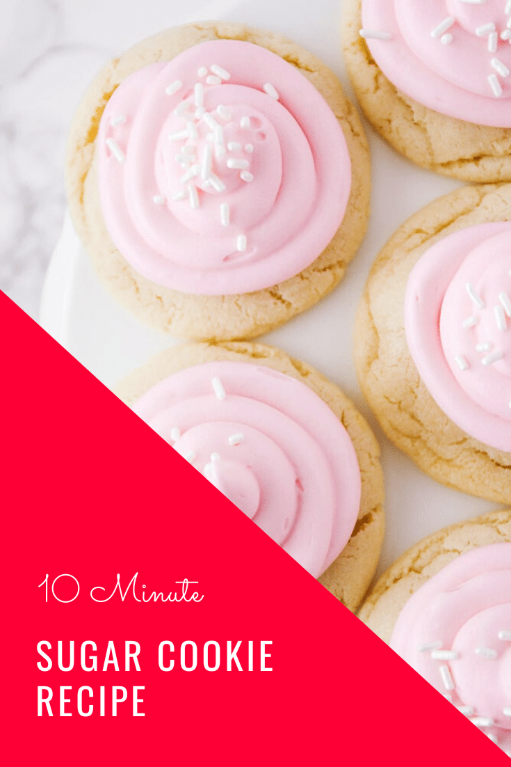 These easy sugar cookies are a favorite in our home! A no-chill recipe made with simple ingredients that comes together quickly! They're so easy, they only take 10 minutes from start to finish. #sugarcookiesfrosting #easysugarcookierecipe #10minutesugarcookies #bestsugarcookierecipe #nochillsugarcookies via @somewhatsimple