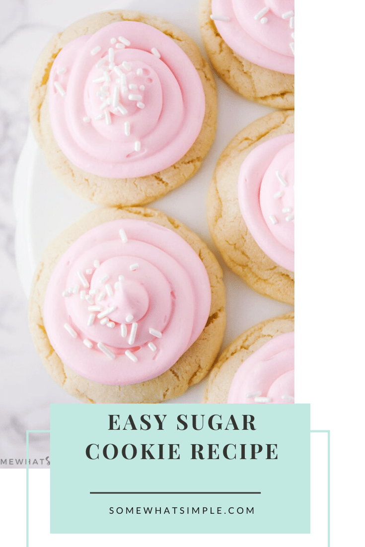 These easy sugar cookies are a favorite in our home! A no-chill recipe made with simple ingredients that comes together quickly! They're so easy, they only take 10 minutes from start to finish. #sugarcookiesfrosting #easysugarcookierecipe #10minutesugarcookies #bestsugarcookierecipe #nochillsugarcookies via @somewhatsimple