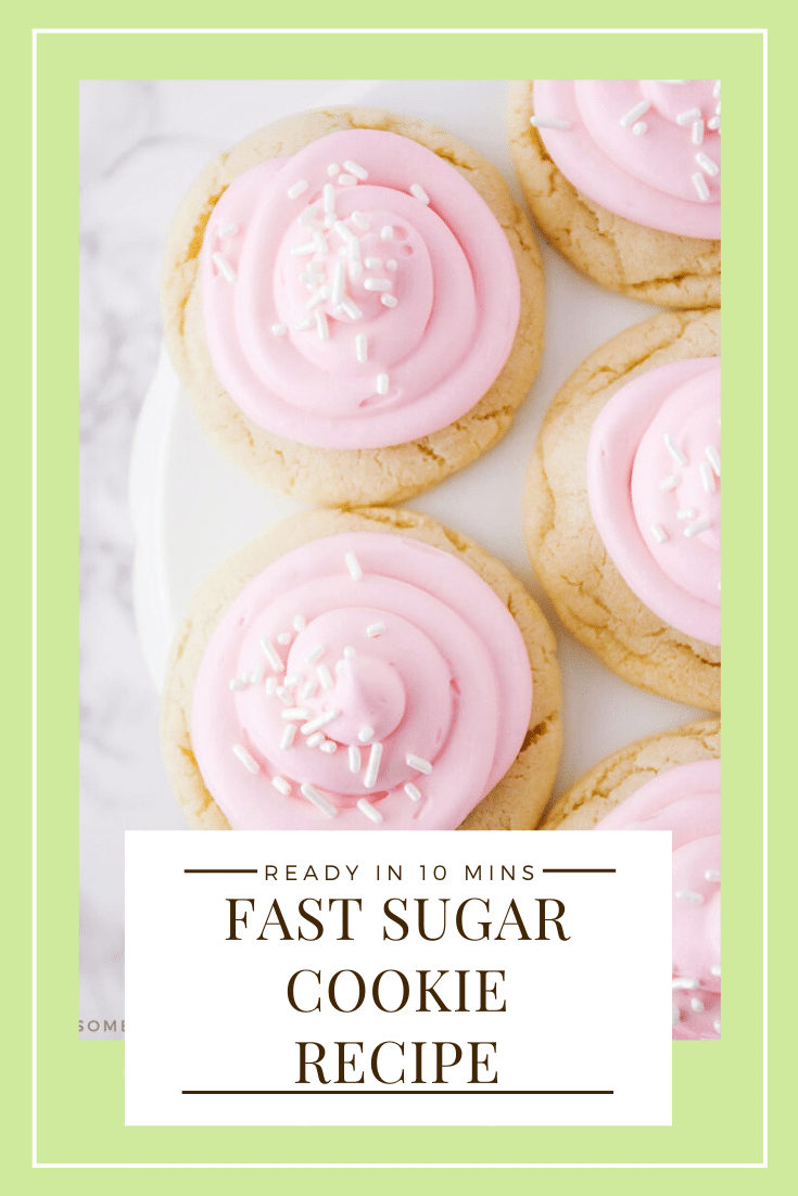 These easy sugar cookies are a favorite in our home! A no-chill recipe made with simple ingredients that comes together quickly! They're so easy, they only take 10 minutes from start to finish. #sugarcookiesfrosting #easysugarcookierecipe #10minutesugarcookies #bestsugarcookierecipe #nochillsugarcookies via @somewhatsimple