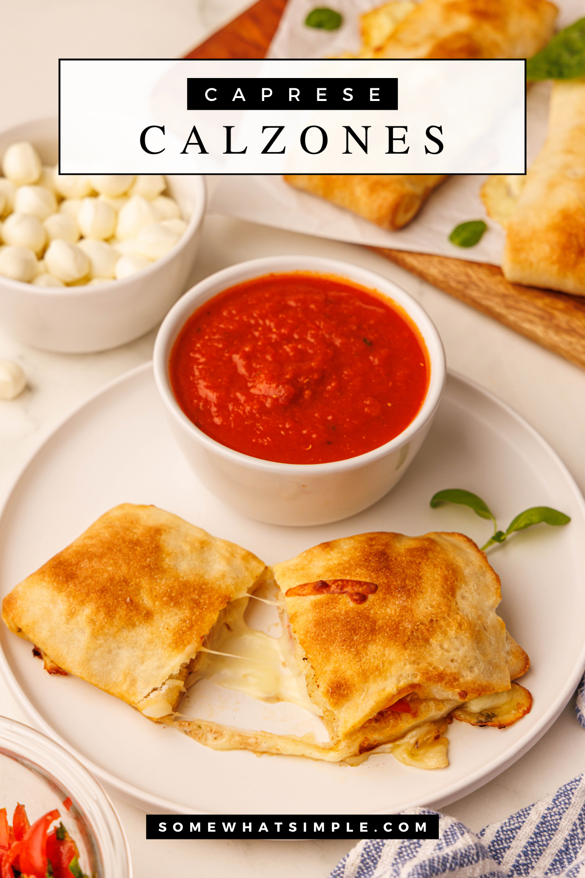 These Caprese Calzones are an easy, flavorful way to change up your dinner routine. With just a handful of ingredients and minimal prep, you’ll have a warm, cheesy dish that’s perfect for busy weeknights or casual get-togethers. via @somewhatsimple