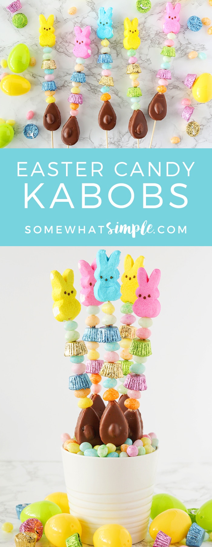 Easy Easter Treats - Easter Candy Kabobs - Somewhat Simple