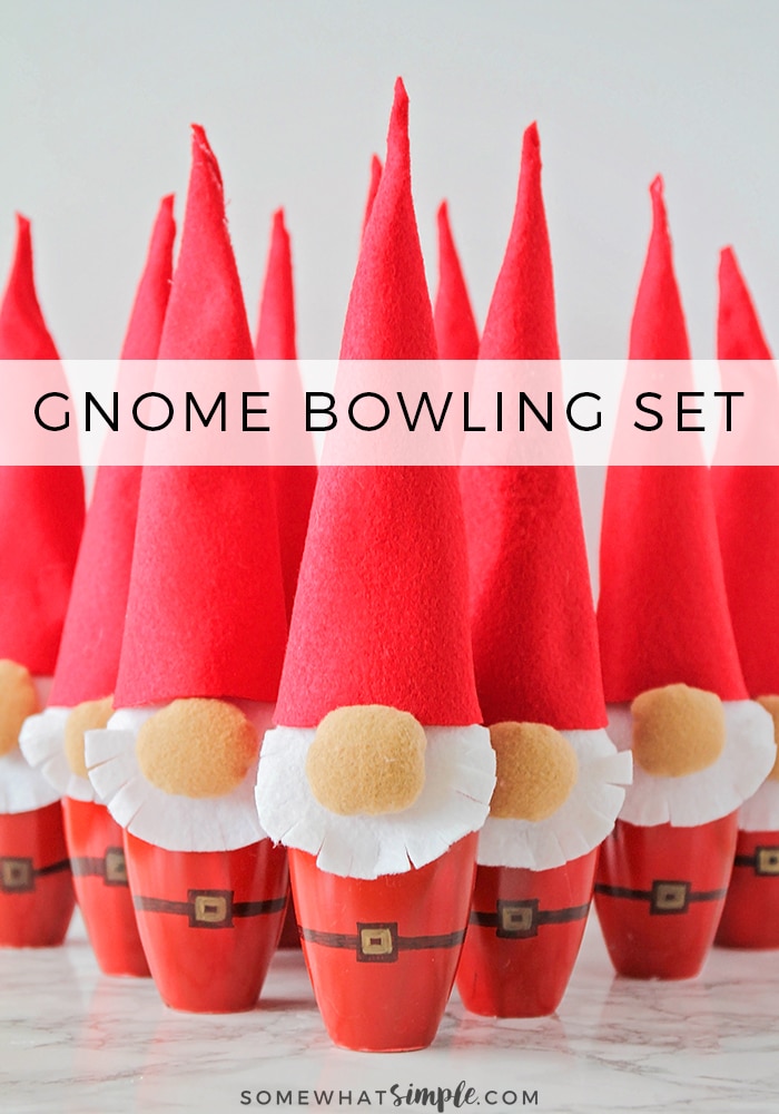 This adorable and fun gnome bowling set is so quick and easy to make, and is the perfect family activity to do with the kids!