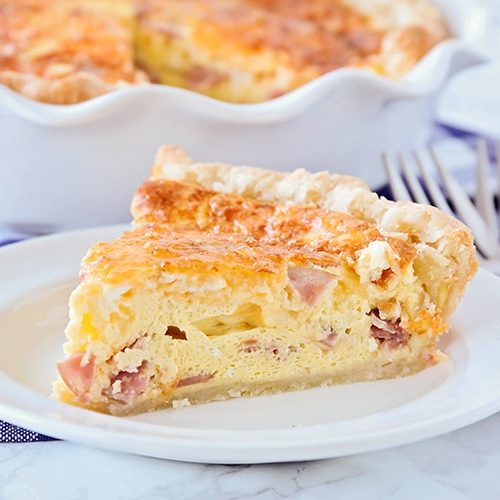 EASIEST Ham and Cheese Quiche Recipe | Somewhat Simple