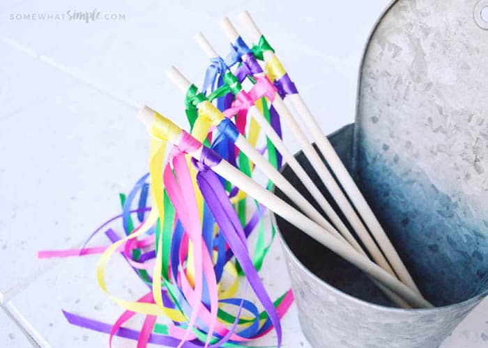 EASY DIY Ribbon Wands (Ready In 5 Mins) | Somewhat Simple