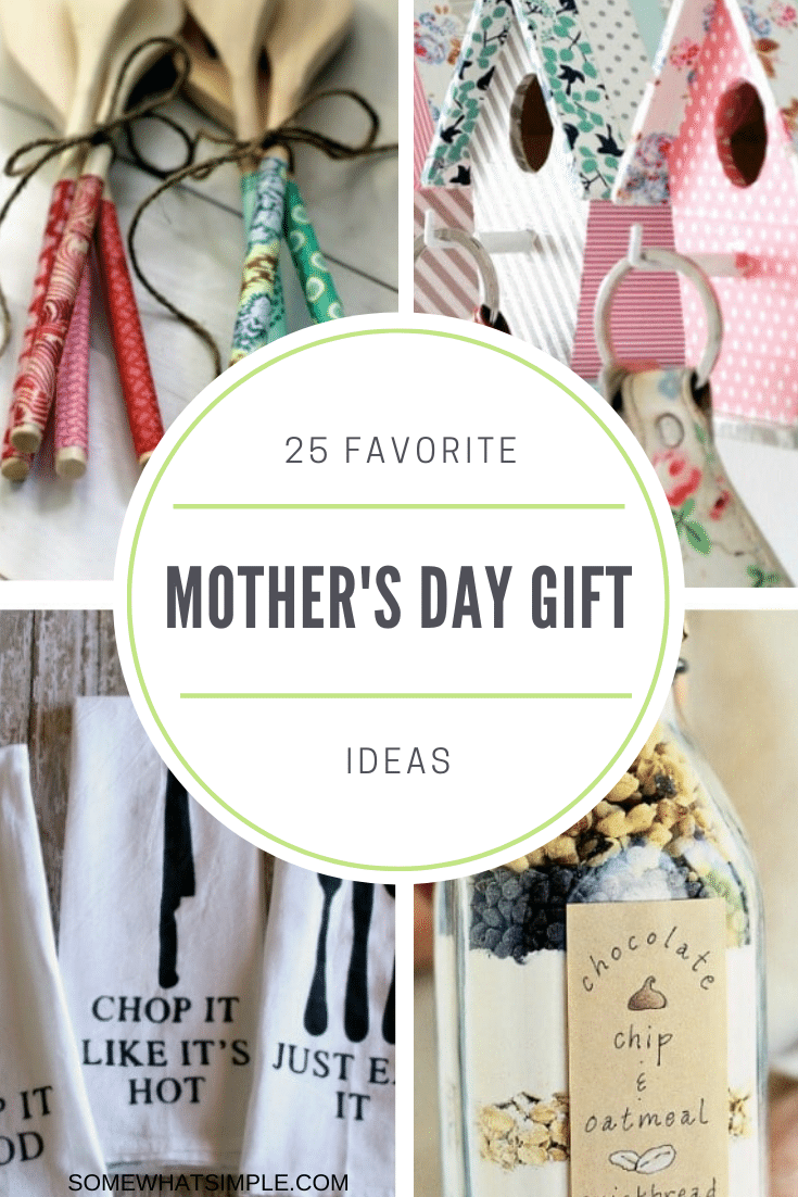 The perfect handmade gifts for wives, moms, sisters, daughters, grandmas and more! Here are 25 favorite gifts for her that are handmade and full of sentiment! These are simple gift ideas that are perfect for Christmas, Mother's Day, a birthday or just because. via @somewhatsimple