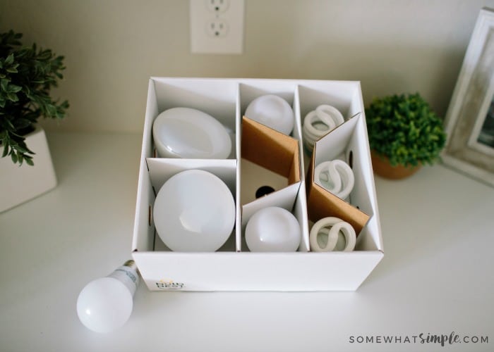 box for light bulbs