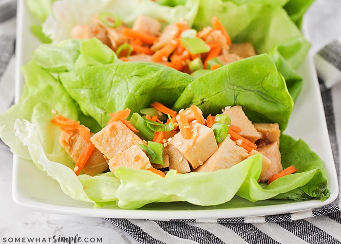 Chicken Teriyaki Lettuce Wraps Somewhat Simple