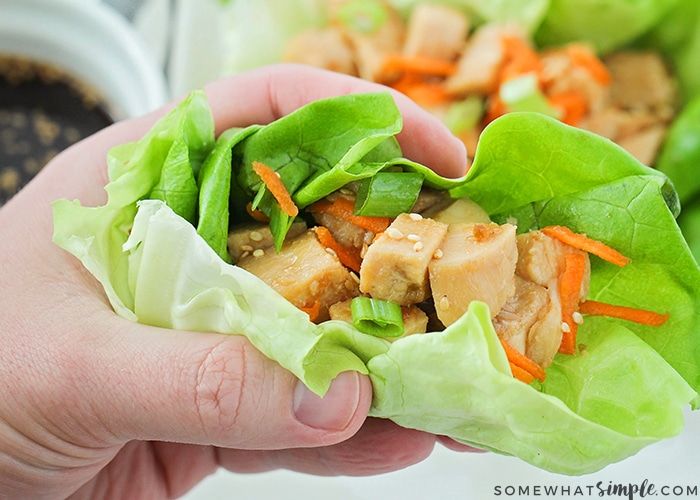 easy chicken teriyaki lettuce wraps