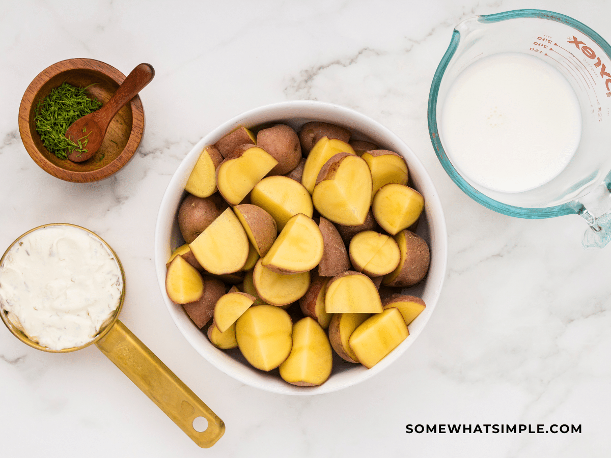 ingredients to make Creamy Dill Potatoes