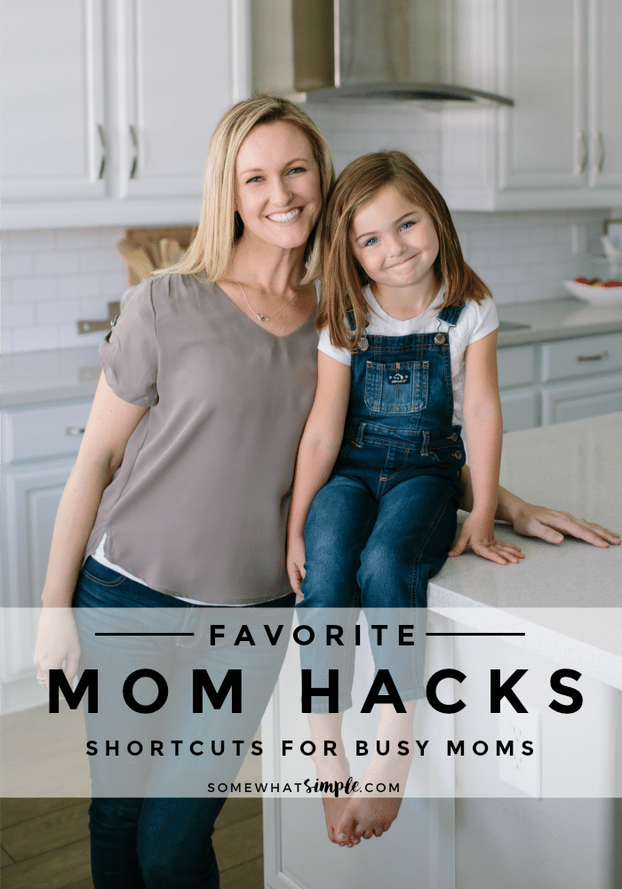 Tackle your least-favorite chores with the BEST Time-Saving Mom HACKS! Time-saving tips, surprising strategies and ridiculously simple recipes! via @somewhatsimple