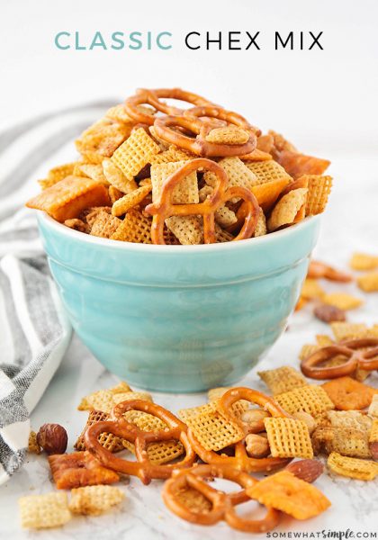 Homemade Original Chex Mix (EASIEST Recipe) | Somewhat Simple