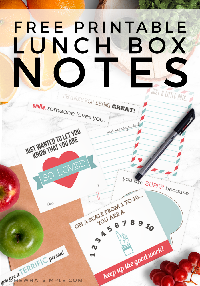 These darling free printable lunch notes are the perfect way to make your child's day! It's never been easier to boost your child's self-esteem than with these uplifting lunch box notes! #lunchnotes #schoolnotes #lunchletters