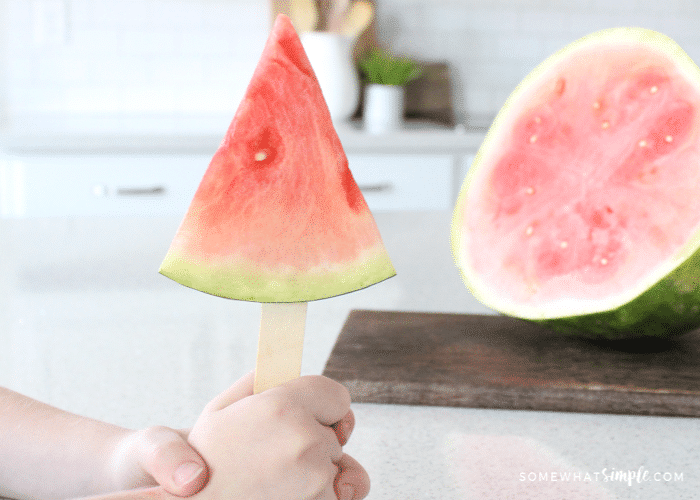 a slice of Watermelon on a Stick