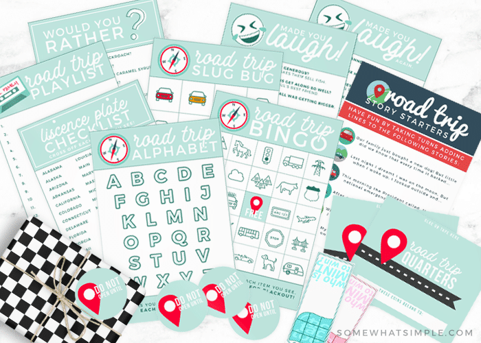 Road Trip Activities Printable Kit - SomewhatSimple Printables