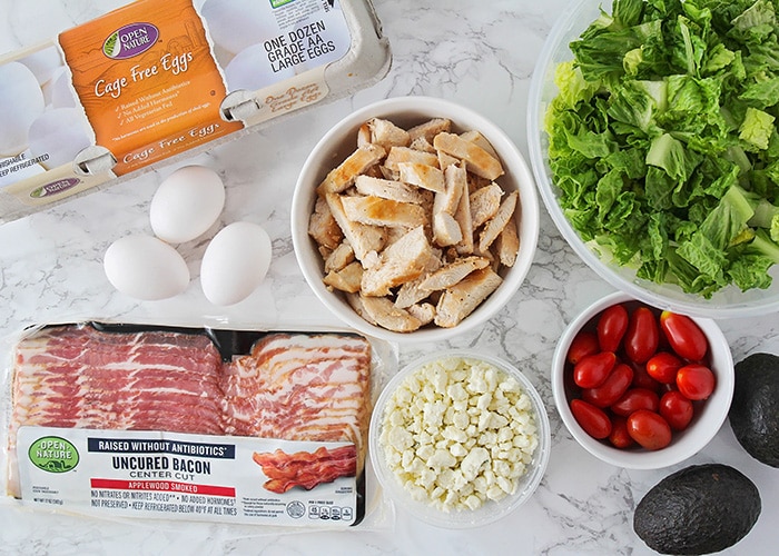 This classic cobb salad is so fresh and delicious, and is the perfect summer meal! It's loaded with protein, and quick and easy to make. 