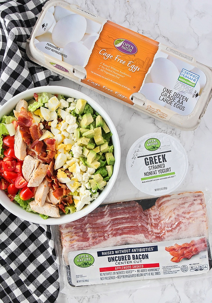 This classic cobb salad is so fresh and delicious, and is the perfect summer meal! It's loaded with protein, and quick and easy to make. 