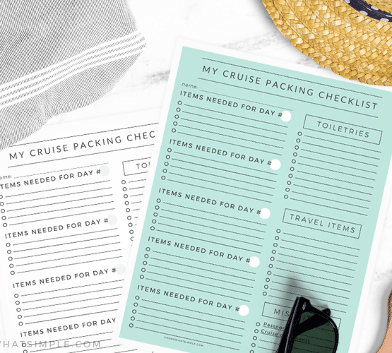 cruise packing list