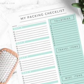 travel packing list