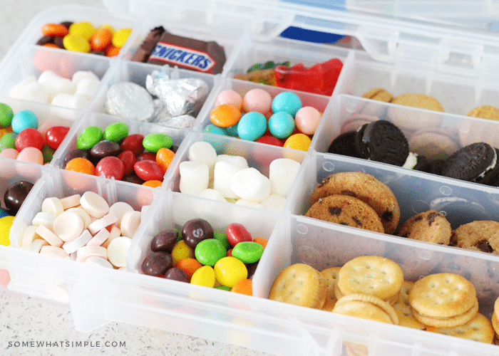 Road Trip Snacks - Tackle Box Snacks - Somewhat Simple