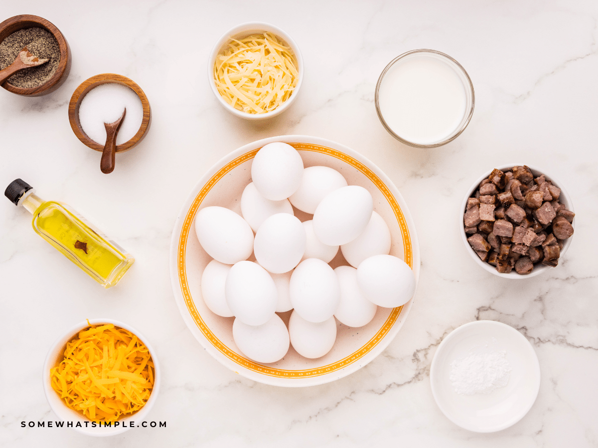 ingredients needed to make breakfast cupcakes