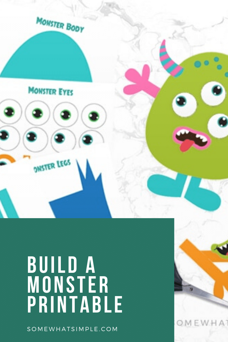 Are you looking for something to keep little hands busy? Try this adorable Build A Monster Printable Kit! This free printable is a fun activity your kids will love! All you need are office supplies and some imagination! This activity is especially fun to make around Halloween! #buildamonsterprintable #buildamonsterfreeprintable #buildamonsterkit #makeamonsterfreebie #buildamonstercraft via @somewhatsimple