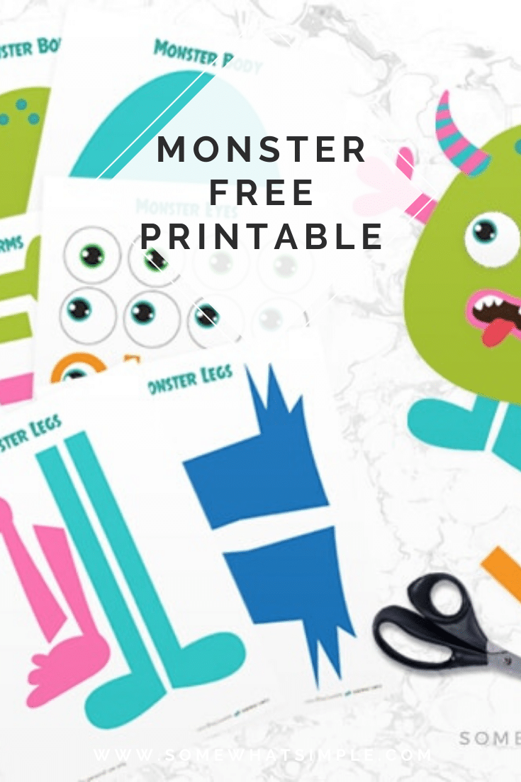 Build A Monster Free Printable Craft Kit Somewhat Simple