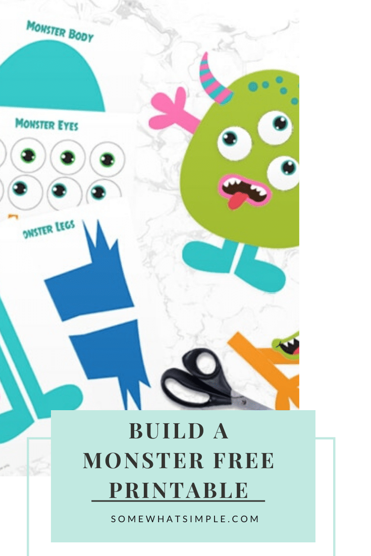 Are you looking for something to keep little hands busy? Try this adorable Build A Monster Printable Kit! This free printable is a fun activity your kids will love! All you need are office supplies and some imagination! This activity is especially fun to make around Halloween! #buildamonsterprintable #buildamonsterfreeprintable #buildamonsterkit #makeamonsterfreebie #buildamonstercraft via @somewhatsimple