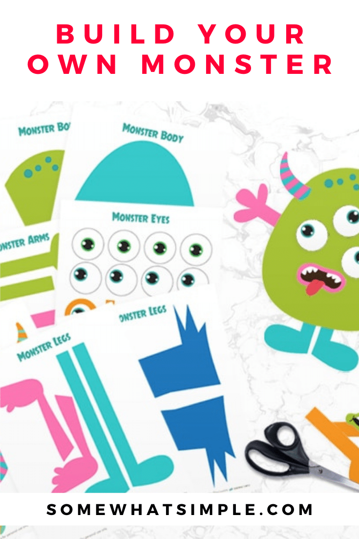 Free Printable Halloween Game for Kids: Roll A Monster