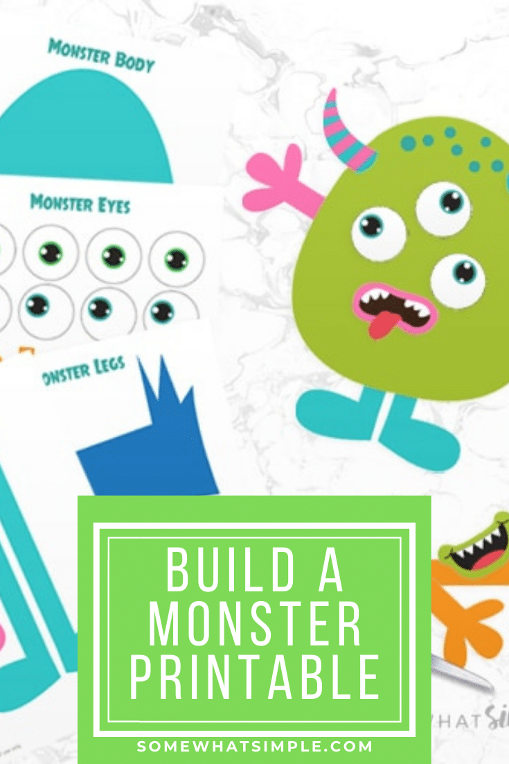 Are you looking for something to keep little hands busy? Try this adorable Build A Monster Printable Kit! This free printable is a fun activity your kids will love! All you need are office supplies and some imagination! This activity is especially fun to make around Halloween! #buildamonsterprintable #buildamonsterfreeprintable #buildamonsterkit #makeamonsterfreebie #buildamonstercraft via @somewhatsimple