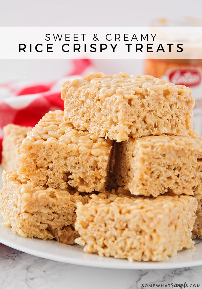 Creamy Rice Crispy Treats (w/ Secret Ingredient) - Somewhat Simple