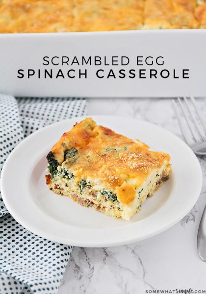 Easy Spinach Egg Casserole Recipe | Somewhat Simple