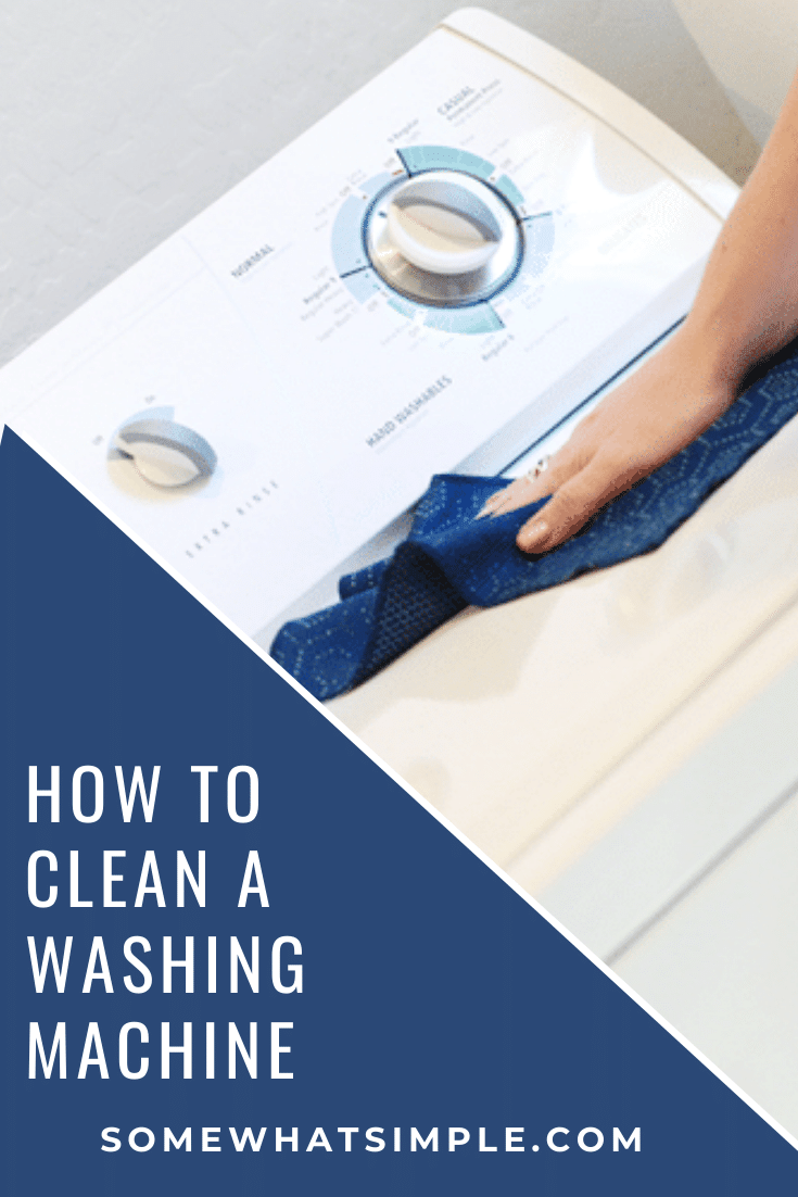 Following these easy steps will show you just how simple it is to clean your washing machine so it is shiny and scum-free, just like the day you bought it! We have directions for cleaning both front and top loader washing machines! #cleaning #cleaningtips #cleaninghacks #cleaningtricks #springcleaning #howtocleanawashingmachine via @somewhatsimple