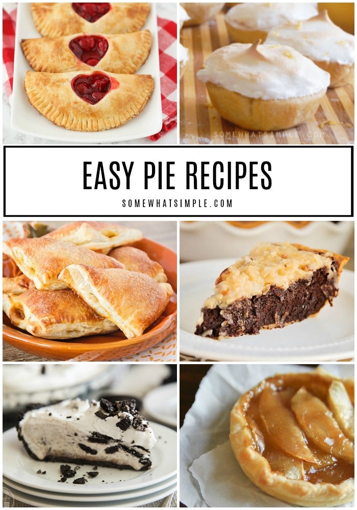 10 of our very favorite pie recipes that are not only super delicious, they're EASY too!  via @somewhatsimple