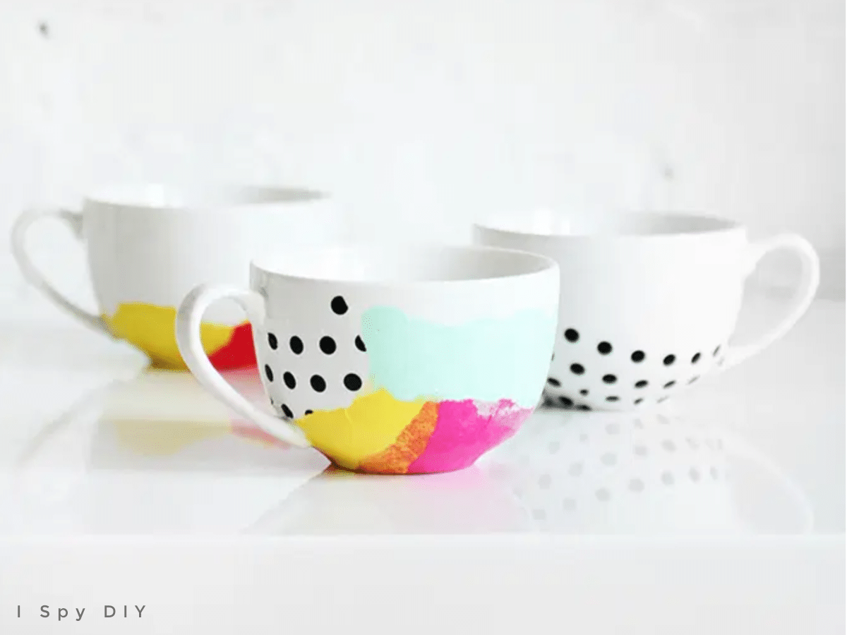 DIY Tissue Paper Mugs