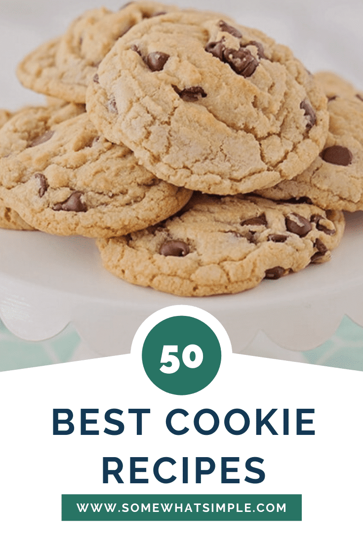Everyone has their favorite cookie recipes, but you just might find your newest addiction on the list below. We're sharing 50 favorite cookie recipes from blogs we LOVE! From chocolate chip cookies, to sugar cookies, to cake mix cookies and everything in between. There's a recipe you're definitely going to love! #easycookierecipes #bestcookierecipes #homemadecookierecipes #sugarcookies #cakemixcookies via @somewhatsimple