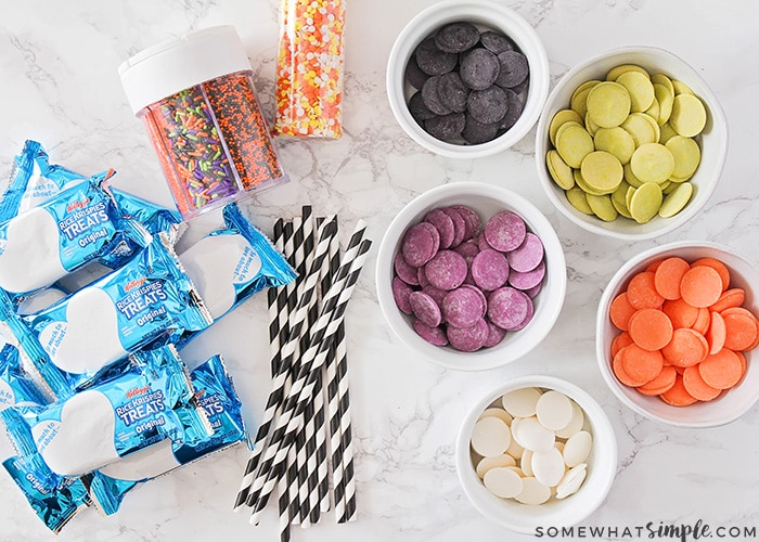 how to make halloween Rice Krispie treats