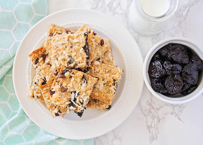 These crisp and chewy one-bowl oatmeal prune bars are packed with deliciousness, and super easy to make. They're perfect for snacking!