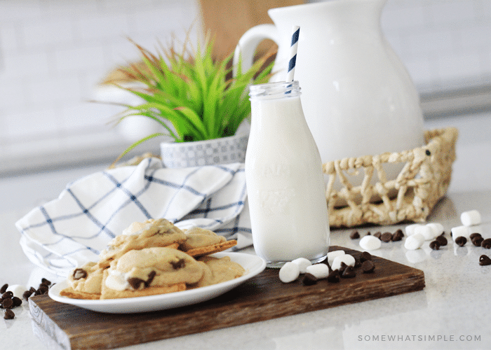 a plate of smores cookies