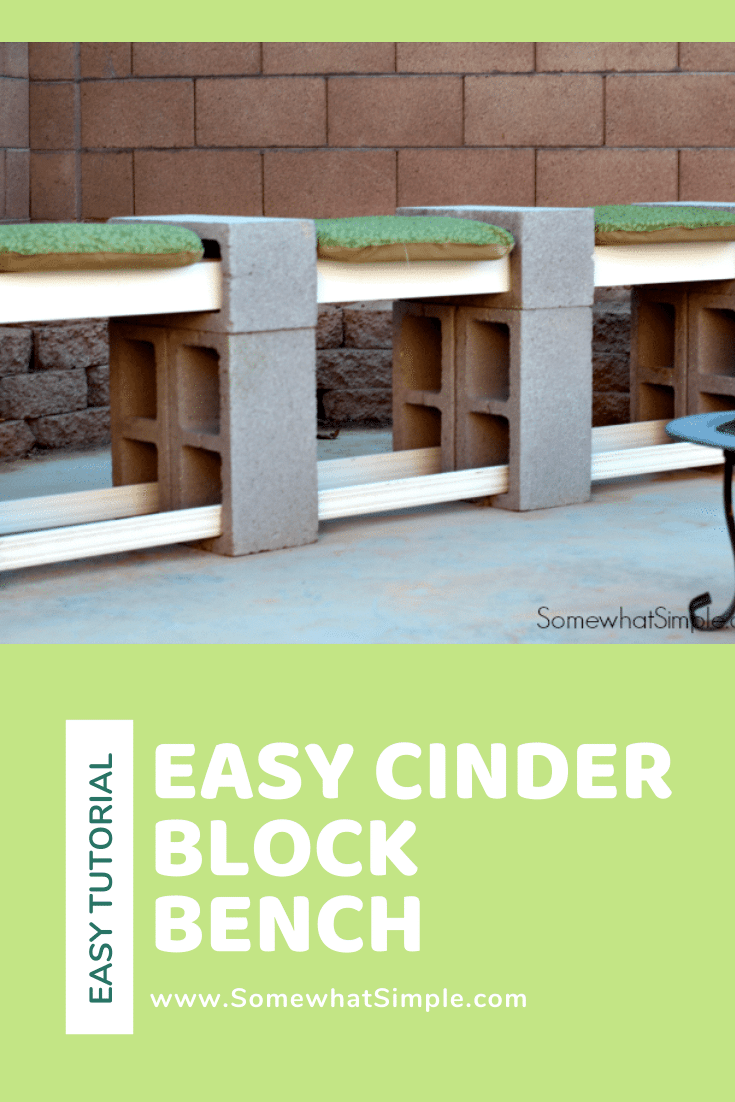 This easy tutorial will show you how to make a cinder block bench in 20 minutes for less than $30! With easy step by step instructions, you