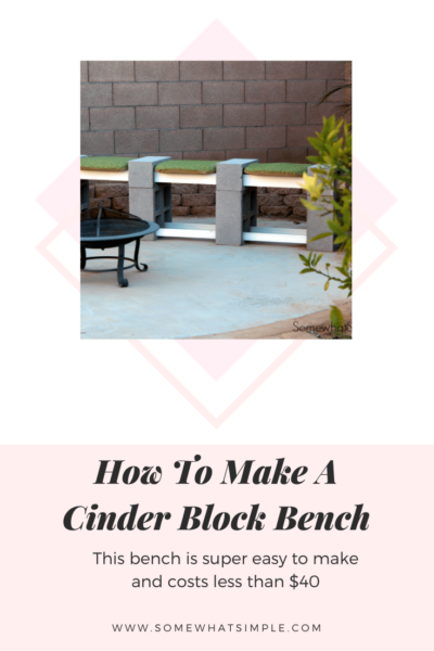 How To Make A Cinder Block Bench (Build In 10 Min) | Somewhat Simple