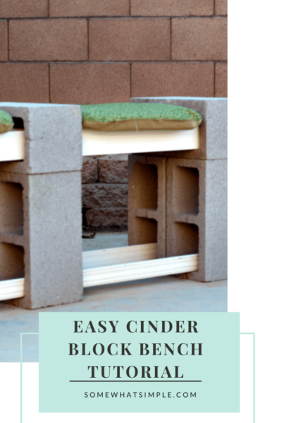 How To Make A Cinder Block Bench (Build In 10 Min) | Somewhat Simple