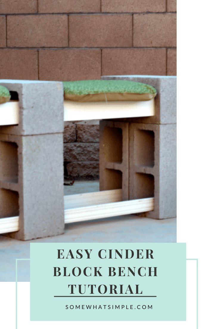 This easy tutorial will show you how to make a cinder block bench in 20 minutes for less than $30! With easy step by step instructions, you