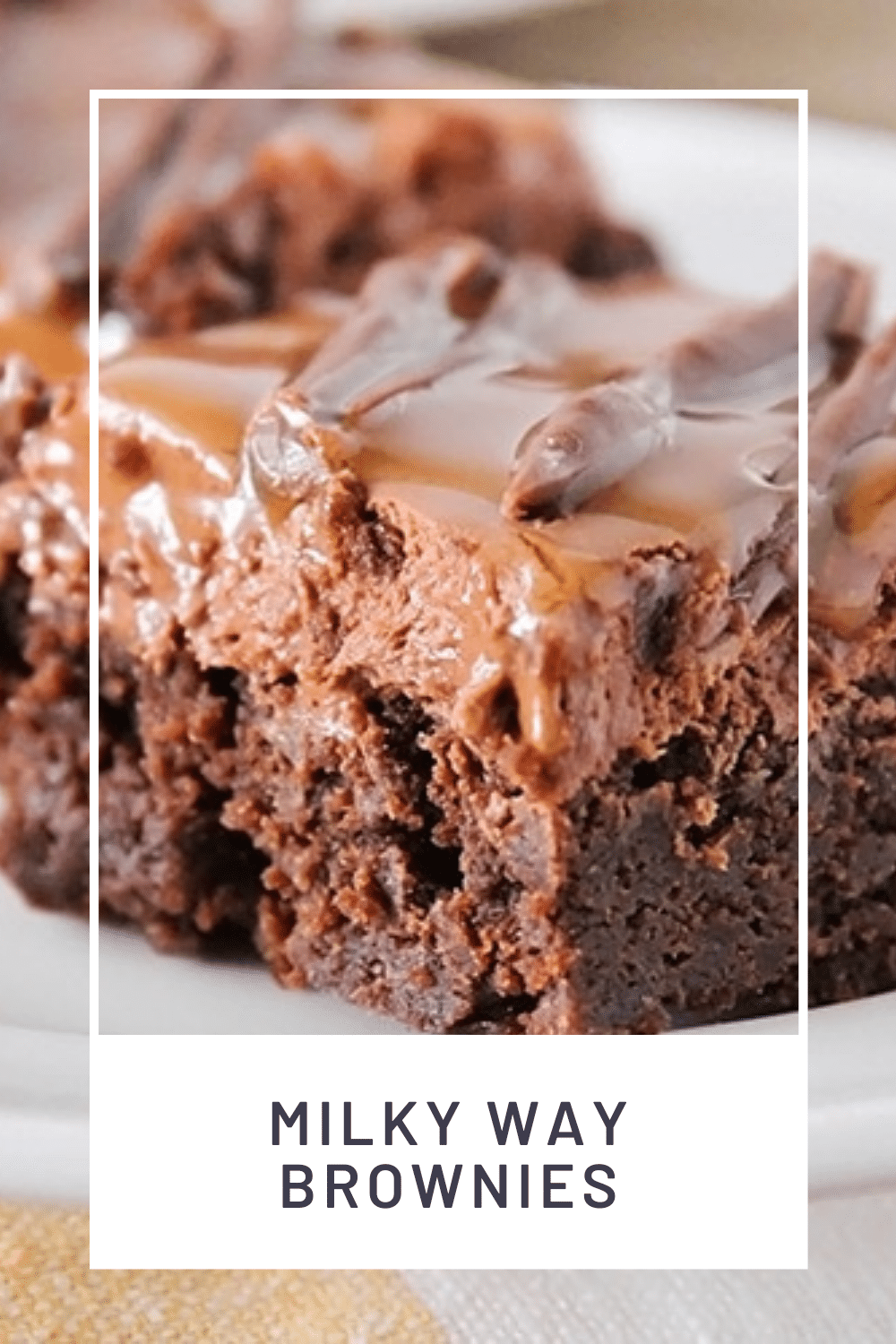 These Milky Way brownies are incredibly delicious and the perfect way to enjoy the flavors of your favorite candy bar in an amazing brownie. These brownies are rich and delicious and topped with caramel and milk chocolate. They're an indulgent treat for any chocolate lover! via @somewhatsimple