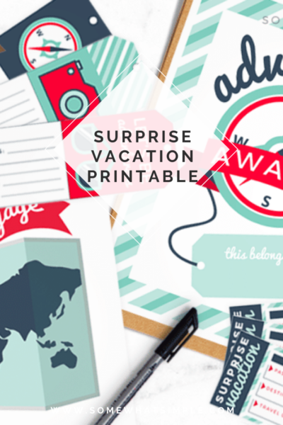 Surprise Vacation Reveal Printables (Gift Idea) | Somewhat Simple