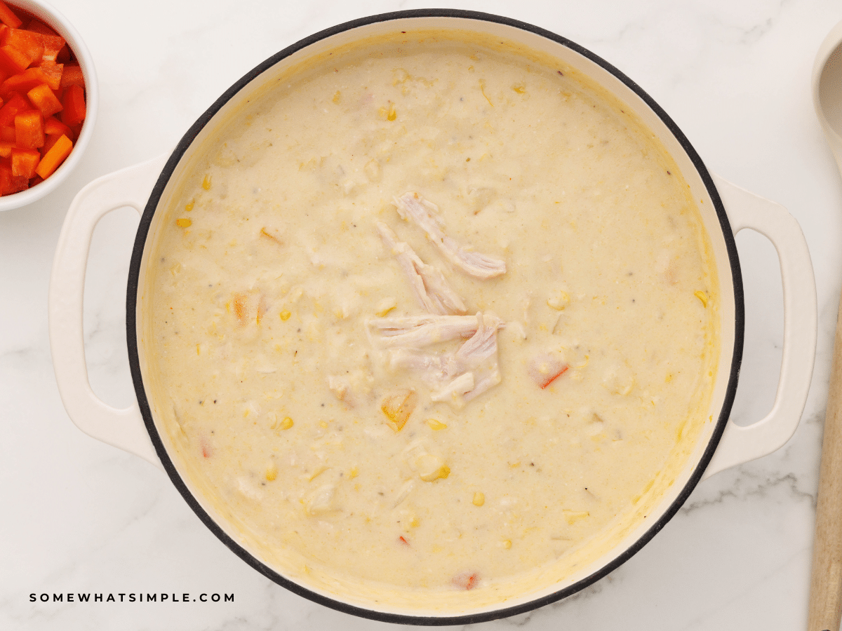 big pot of Turkey Corn Chowder