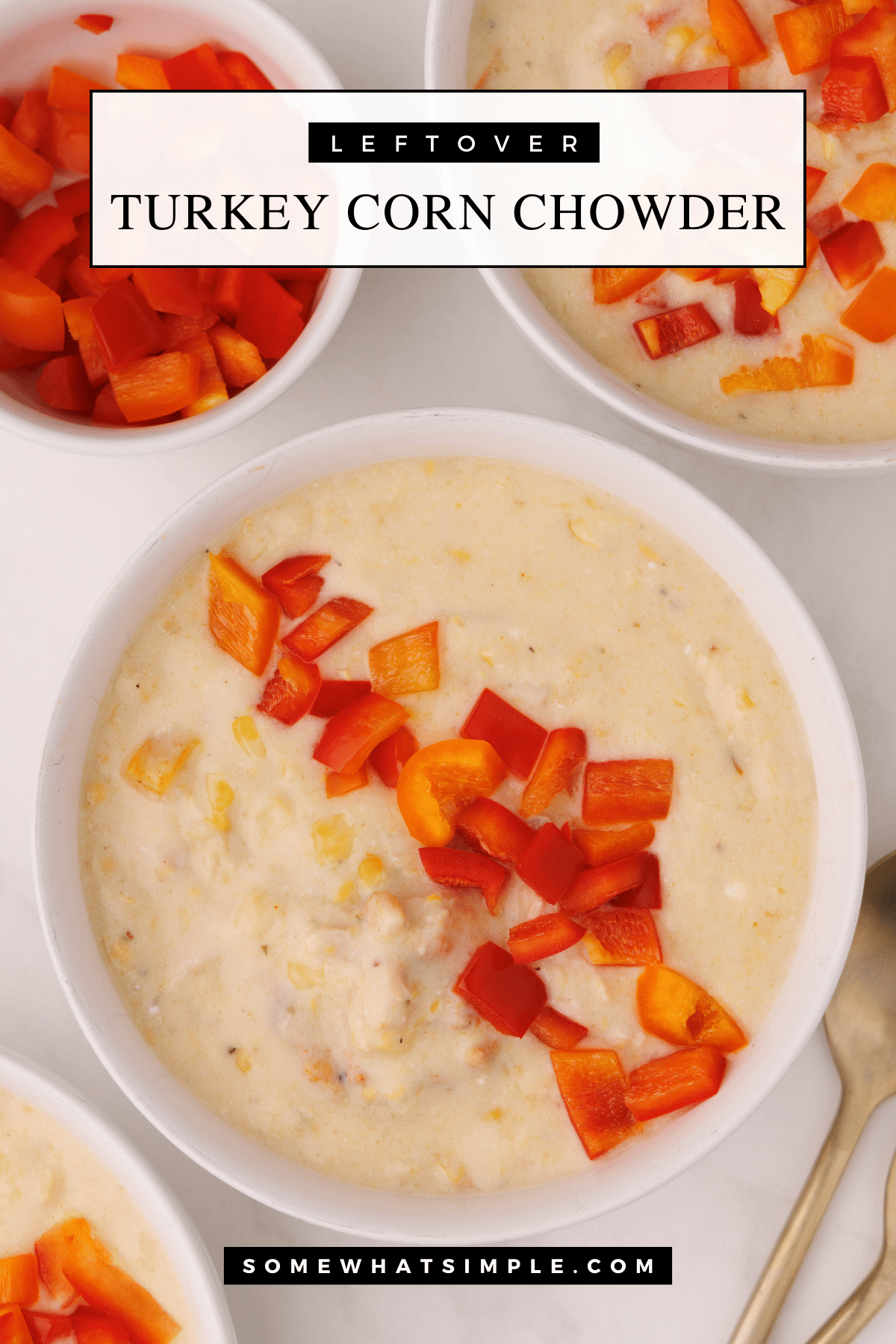 Turkey Corn Chowder via @somewhatsimple