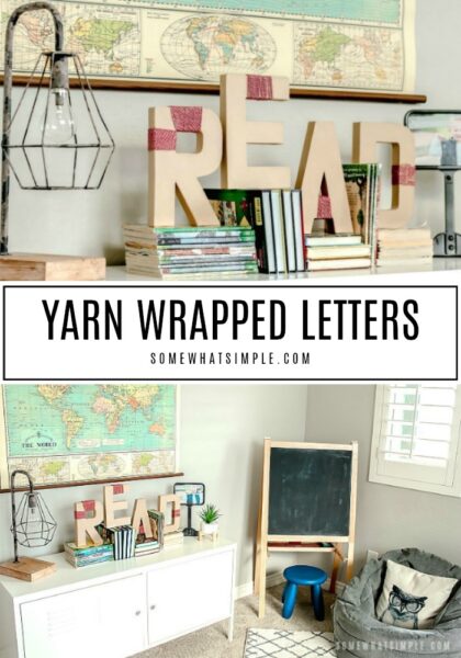 10-Minute Yarn Wrapped Letters - from Somewhat Simple